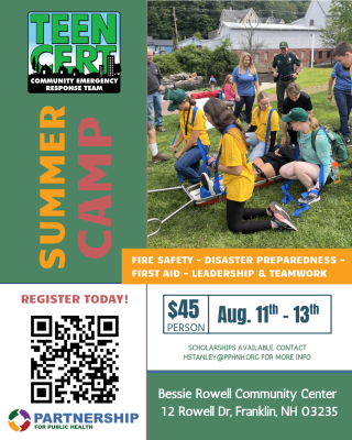 Franklin Teen Cert Camp Flyer