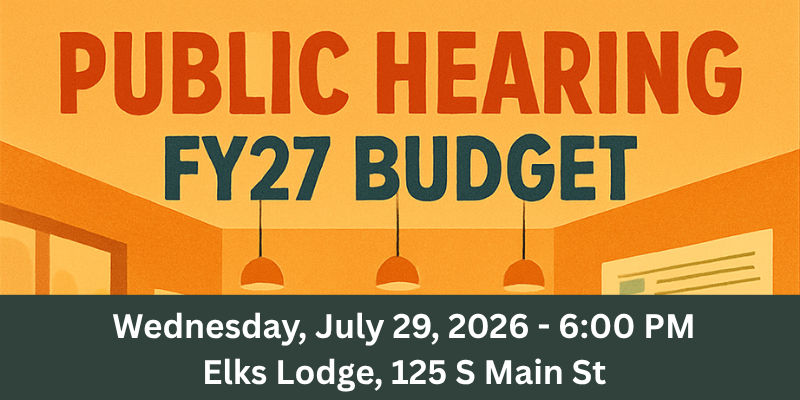 Public Hearing on FY27 Budget